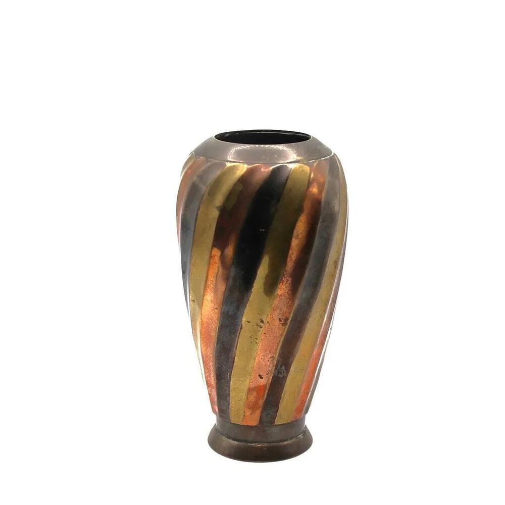 MCM Mixed Metal Brass Vase